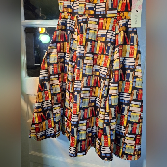Eva Rose Colorful Book Print Women's Dress-NWT - Picture 5 of 8